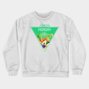 The optimal food triangle - Green Monday Crewneck Sweatshirt